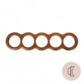 Рамка на бревно D220 мм. 5 местная, восьмерка, дуб зеленый НО35ДЗ220 Salvador