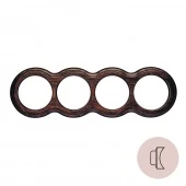 Рамка на бревно D300 мм. 4 местная, восьмерка, венге НО34ВГ300 Salvador