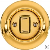 Ретро выключатель золотой глянцевый OPAUGW1 Katy Paty одноклавишный