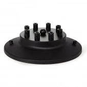 Потолочная база, круглая на 8, черный матовый, 058-681 Sun Lumen