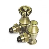 Ретро клапаны угловые для радиаторов, воздухоотводчик и заглушка Liberty 1/2"х 3/4" золото 0320-2000V00R S.R.Rubinetterie