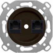 Розетка телефон + компьютер с накладкой коричневый B3-303-22 BIRONI