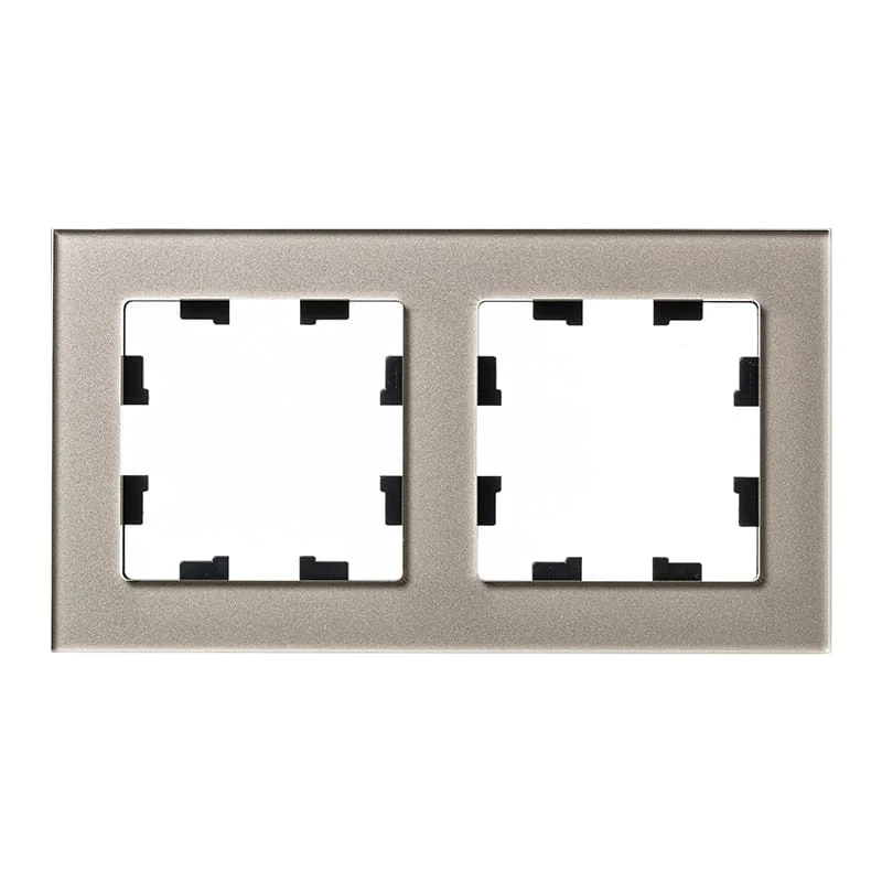 Дизайнерская рамка 2 местная, шампань, стекло, ATN320502 Schneider Electric, серия Atlas Design Nature Дизайнерская рамка 2 местная, шампань, стекло, ATN320502 Schneider Electric, серия Atlas Design Nature