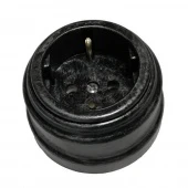 Розетка с заземляющим контактом Retro Design, серебро, RE-RDRSl Р-Электро