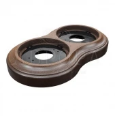 Рамка 2 местная, темный дуб, GE70832-26 МезонинЪ, серия Аврора