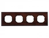 Рамка 4 местная, прямоугольник, венге, 1М-В4 Vintage