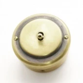 Ретро выключатель золото, 301VGD Petrucci одноклавишный