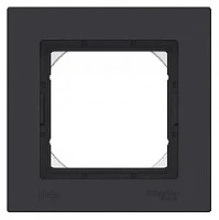 Дизайнерская рамка IP44 1 местная, карбон, ATN441001 Schneider Electric, серия Atlas Design