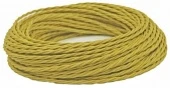 Ретро кабель витой ТВ (25м) песочное золото, Interior Electric