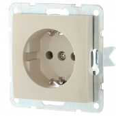 Дизайнерская розетка с заземлением, бежевый, 863101-1 LK Studio, серия LK60