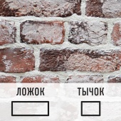 Лофт плитка "Охта" с высолами (элементы ложок и тычок) ОБо2 OldBrick бетон