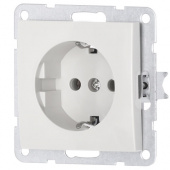 Дизайнерская розетка с заземлением, белый, 863104-1 LK Studio, серия LK60