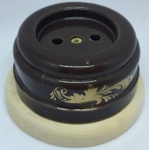 Ретро розетка электрическая б/з Магия золота РП1-МЗ ЦИОН