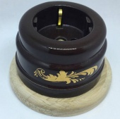 Ретро розетка электрическая с/з Магия золота РПЕ1-МЗ ЦИОН