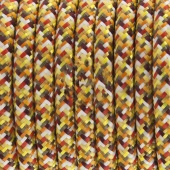 Ретро кабель электрический 2*0.75, пиксель оранжевый, Cab.X01 Merlotti cavi