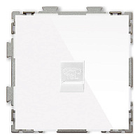 Дизайнерская розетка телефонная RJ-11, белый, PL-W201T-WCG CGSS, серия Практика