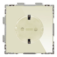 Дизайнерская розетка с заземлением, бежевый, PL-W160A-BGG CGSS, серия Практика