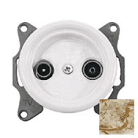 Ретро розетка ТВ, мрамор, H01-06 Retrika, серия Colony