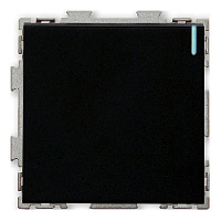 Дизайнерский выключатель с индикатором, черный, PL-W101-BCM, CGSS, одноклавишный, серия Практика