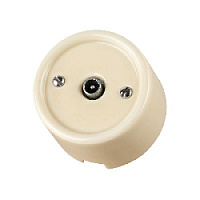 Розетка TV оконечная, слоновая кость, SQ1820-0353 TDM ELECTRIC, серия Болонь