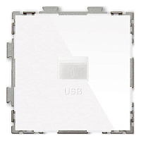 Дизайнерская розетка USB 2.1А, белый, PL-W201U-WCG CGSS, серия Практика