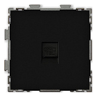 Дизайнерская розетка телефонная RJ-11, черный, PL-W201T-BCM CGSS, серия Практика