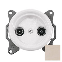 Ретро розетка ТВ, слоновая кость, H01-05 Retrika, серия Colony