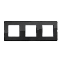 Дизайнерская рамка 3 местная, темное стекло, 854310-1 LK Studio, серия LK45