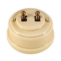 Ретро выключатель песочный, тумблер бронза, ВР2ПБ ЛЕАНЗА двухклавишный