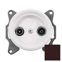 Ретро розетка ТВ, коричневый, H01-02 Retrika, серия Colony