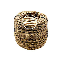 Ретро кабель витой электрический, 2*0.75, бронзовый шелк, Edisel