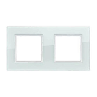 Дизайнерская рамка 2 местная, светлое стекло, 854211-1 LK Studio, серия LK45