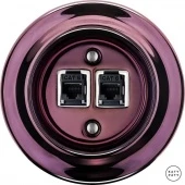 Розетка интернет Cat.6 двойная, фиолетовый металлик PEMAGsCat6 Katy Paty